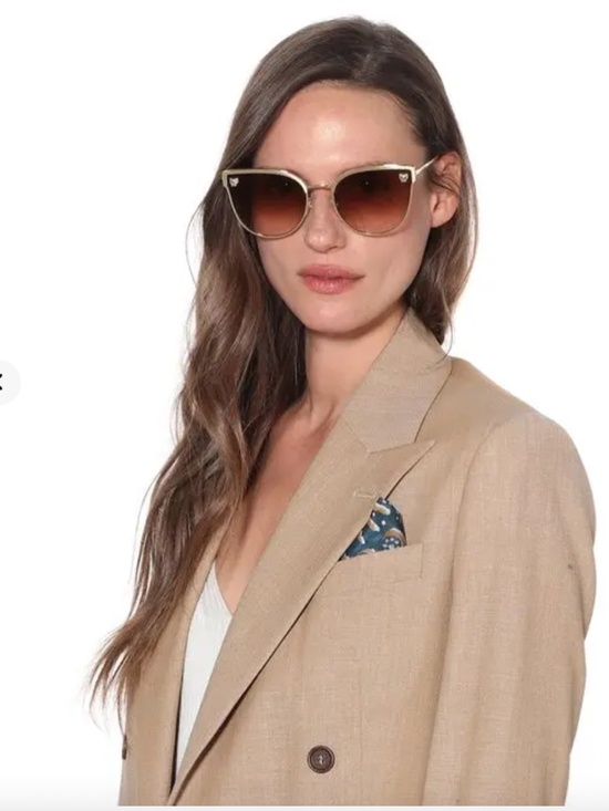 NEW - Authentic Panthere De Cartier Cat Eye Sunglasses CT0198S Gold main image 9